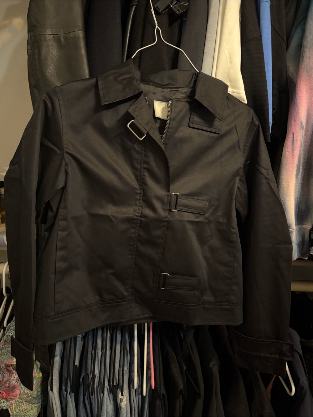 We-ar4 black trench jacket xs NWT